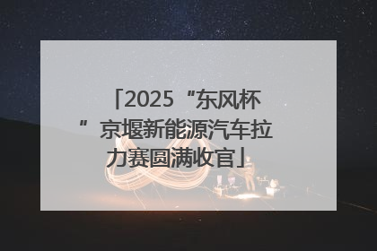 2025“东风杯”京堰新能源汽车拉力赛圆满收官