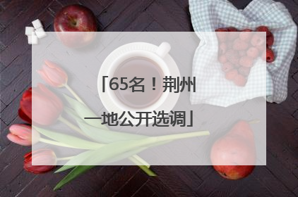 65名！荆州一地公开选调