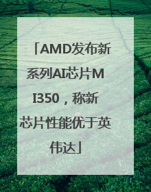 AMD发布新系列AI芯片MI350，称新芯片性能优于英伟达