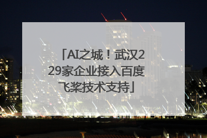 AI之城！武汉229家企业接入百度飞桨技术支持